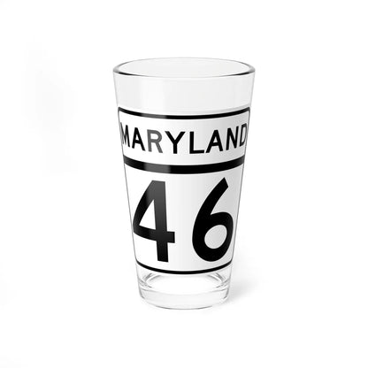 MD Route 46 (Maryland) (Road Sign) Pint Glass 16oz 16oz - Go Mug Yourself