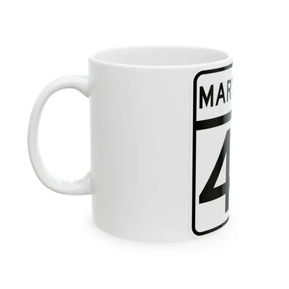 MD Route 46 (Maryland) (Road Sign) White Coffee Mug - Go Mug Yourself