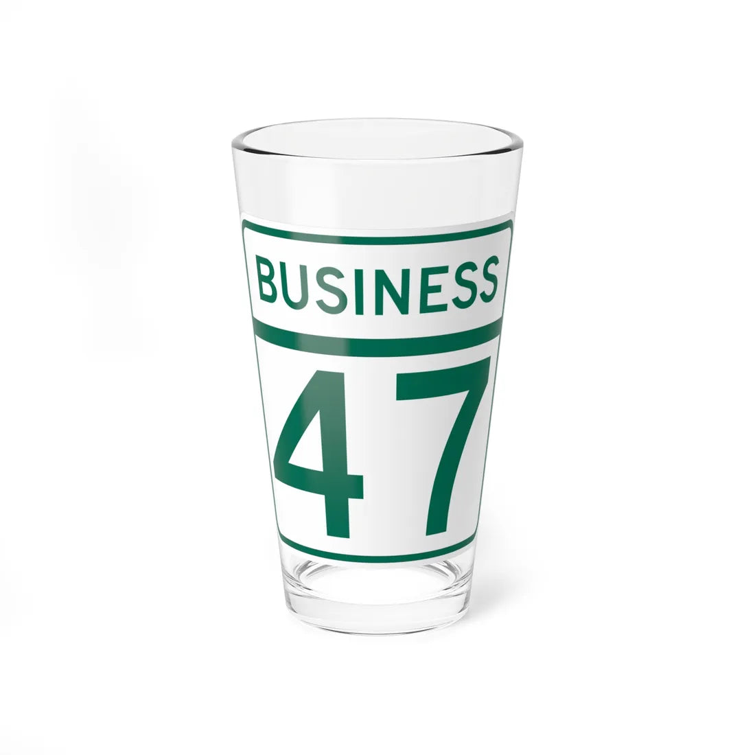 MD Route 47 Business (Maryland) (Road Sign) Pint Glass 16oz 16oz - Go Mug Yourself