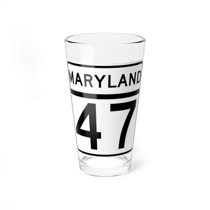 MD Route 47 (Maryland) (Road Sign) Pint Glass 16oz 16oz - Go Mug Yourself