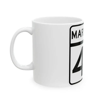 MD Route 47 (Maryland) (Road Sign) White Coffee Mug - Go Mug Yourself