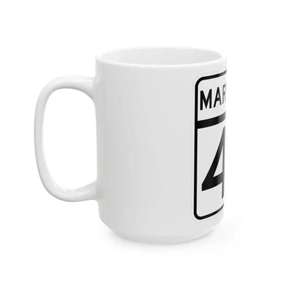 MD Route 47 (Maryland) (Road Sign) White Coffee Mug - Go Mug Yourself
