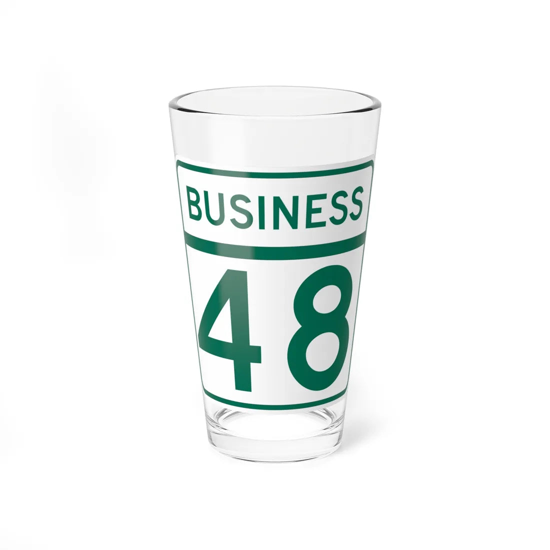 MD Route 48 Business (Maryland) (Road Sign) Pint Glass 16oz 16oz - Go Mug Yourself