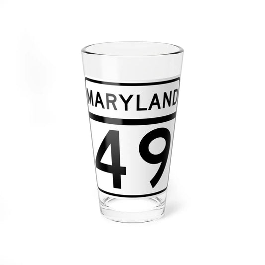 MD Route 49 (Maryland) (Road Sign) Pint Glass 16oz 16oz - Go Mug Yourself