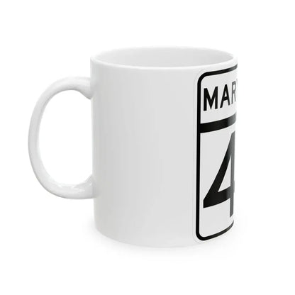 MD Route 49 (Maryland) (Road Sign) White Coffee Mug - Go Mug Yourself