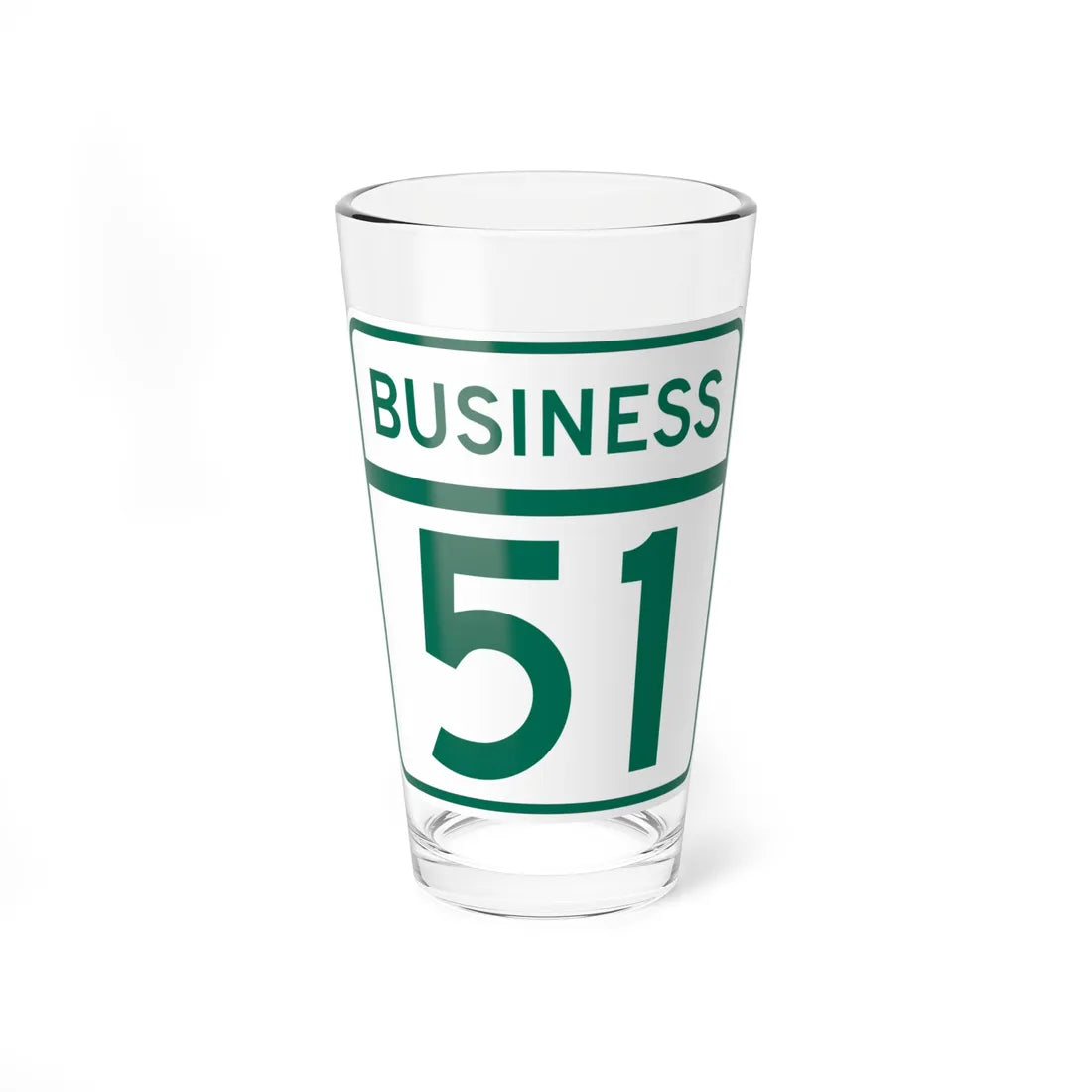 MD Route 51 Business (Maryland) (Road Sign) Pint Glass 16oz 16oz - Go Mug Yourself