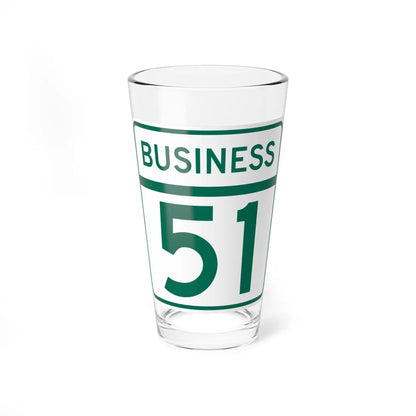 MD Route 51 Business (Maryland) (Road Sign) Pint Glass 16oz 16oz - Go Mug Yourself