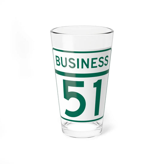 MD Route 51 Business (Maryland) (Road Sign) Pint Glass 16oz 16oz - Go Mug Yourself