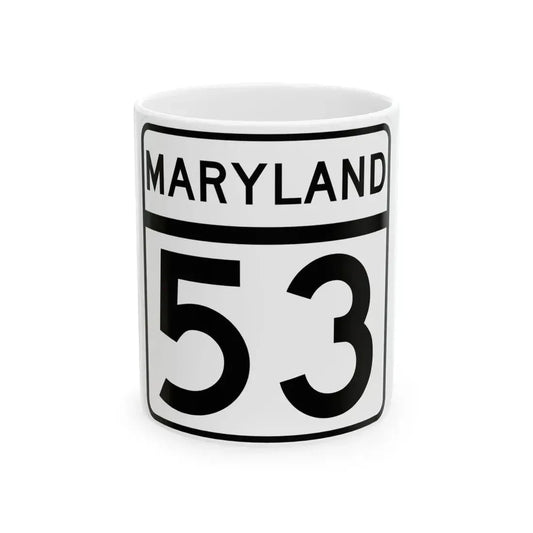 MD Route 53 (Maryland) (Road Sign) White Coffee Mug 11oz - Go Mug Yourself