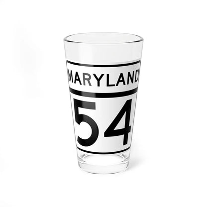 MD Route 54 (Maryland) (Road Sign) Pint Glass 16oz 16oz - Go Mug Yourself