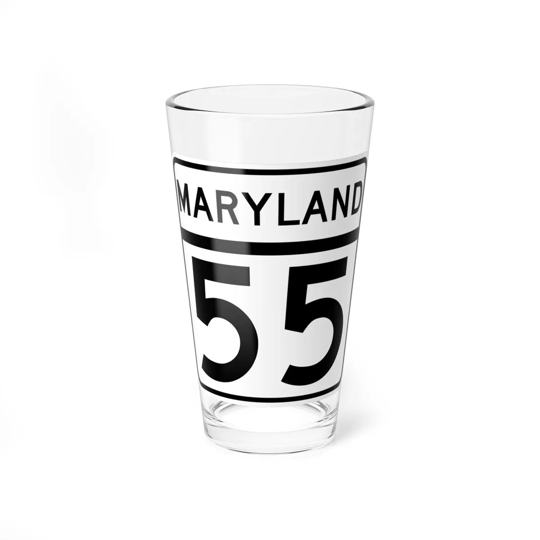 MD Route 55 (Maryland) (Road Sign) Pint Glass 16oz 16oz - Go Mug Yourself