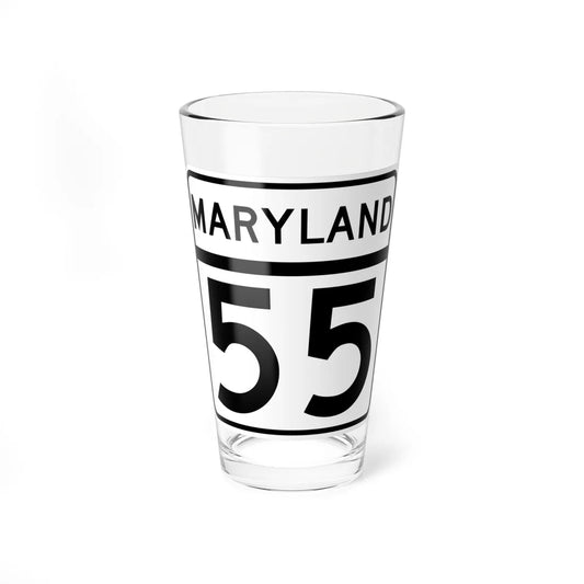 MD Route 55 (Maryland) (Road Sign) Pint Glass 16oz 16oz - Go Mug Yourself