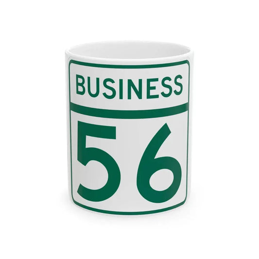 MD Route 56 Business (Maryland) (Road Sign) White Coffee Mug 11oz - Go Mug Yourself