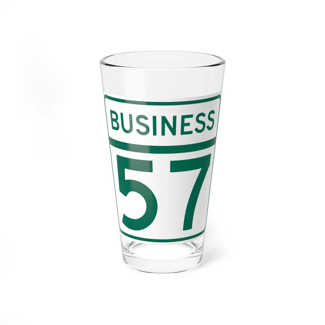 MD Route 57 Business (Maryland) (Road Sign) Pint Glass 16oz 16oz - Go Mug Yourself
