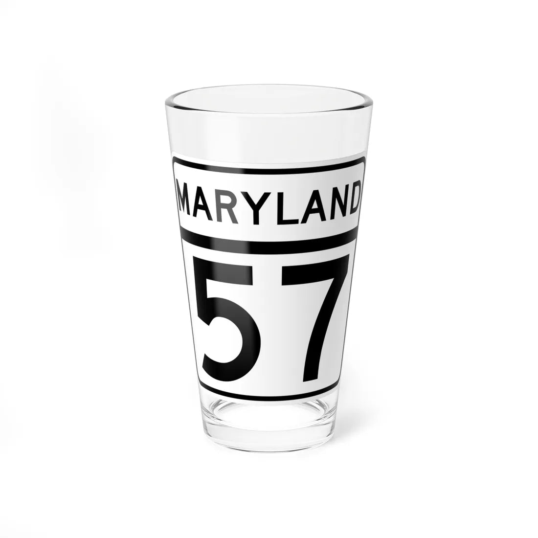 MD Route 57 (Maryland) (Road Sign) Pint Glass 16oz 16oz - Go Mug Yourself