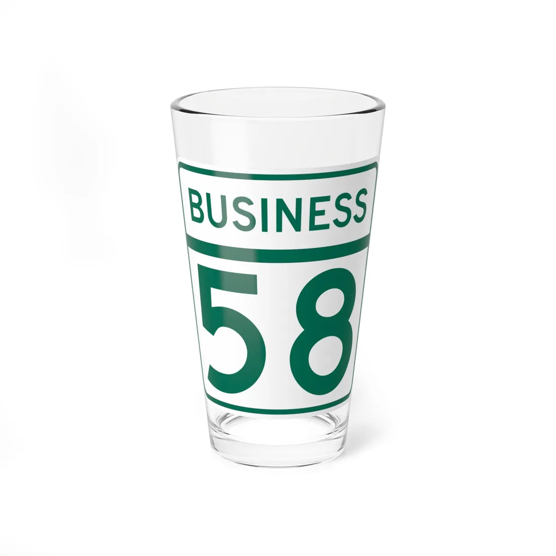 MD Route 58 Business (Maryland) (Road Sign) Pint Glass 16oz 16oz - Go Mug Yourself