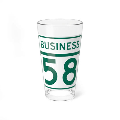 MD Route 58 Business (Maryland) (Road Sign) Pint Glass 16oz 16oz - Go Mug Yourself