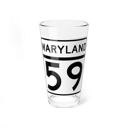 MD Route 59 (Maryland) (Road Sign) Pint Glass 16oz 16oz - Go Mug Yourself