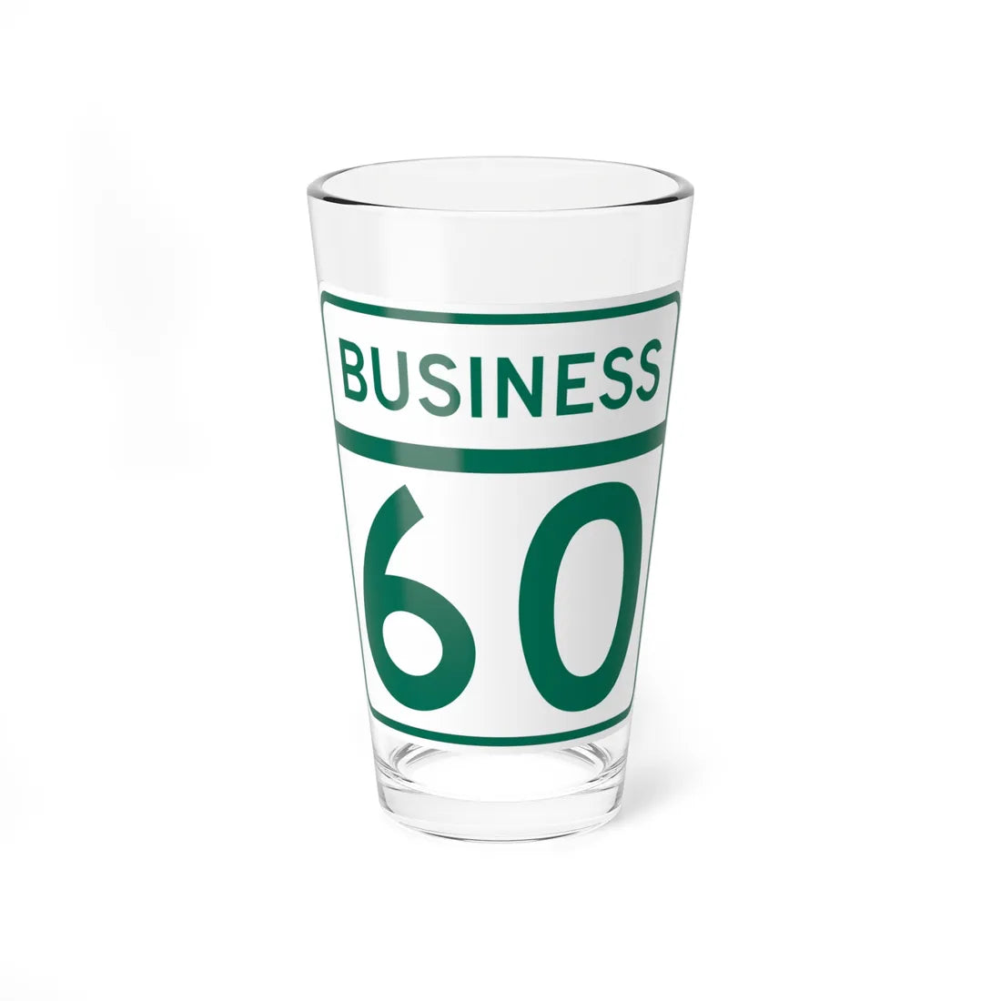 MD Route 60 Business (Maryland) (Road Sign) Pint Glass 16oz 16oz - Go Mug Yourself