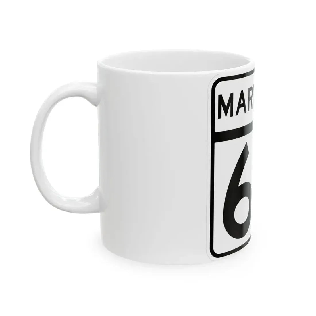 MD Route 60 (Maryland) (Road Sign) White Coffee Mug - Go Mug Yourself