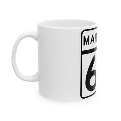 MD Route 60 (Maryland) (Road Sign) White Coffee Mug - Go Mug Yourself