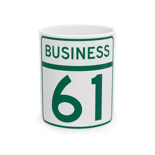 MD Route 61 Business (Maryland) (Road Sign) White Coffee Mug 11oz - Go Mug Yourself