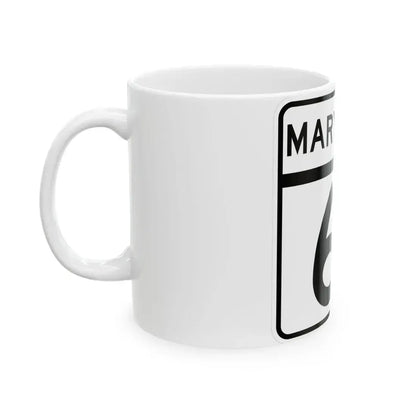 MD Route 61 (Maryland) (Road Sign) White Coffee Mug - Go Mug Yourself