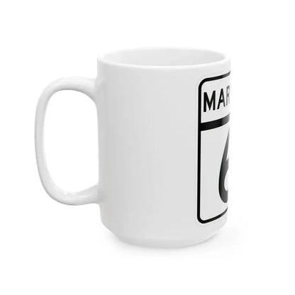MD Route 61 (Maryland) (Road Sign) White Coffee Mug - Go Mug Yourself