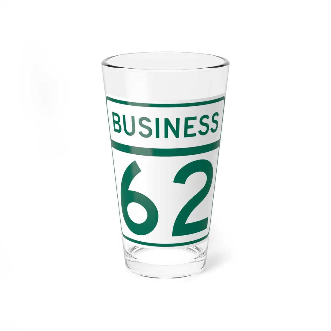 MD Route 62 Business (Maryland) (Road Sign) Pint Glass 16oz 16oz - Go Mug Yourself