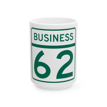 MD Route 62 Business (Maryland) (Road Sign) White Coffee Mug 15oz - Go Mug Yourself