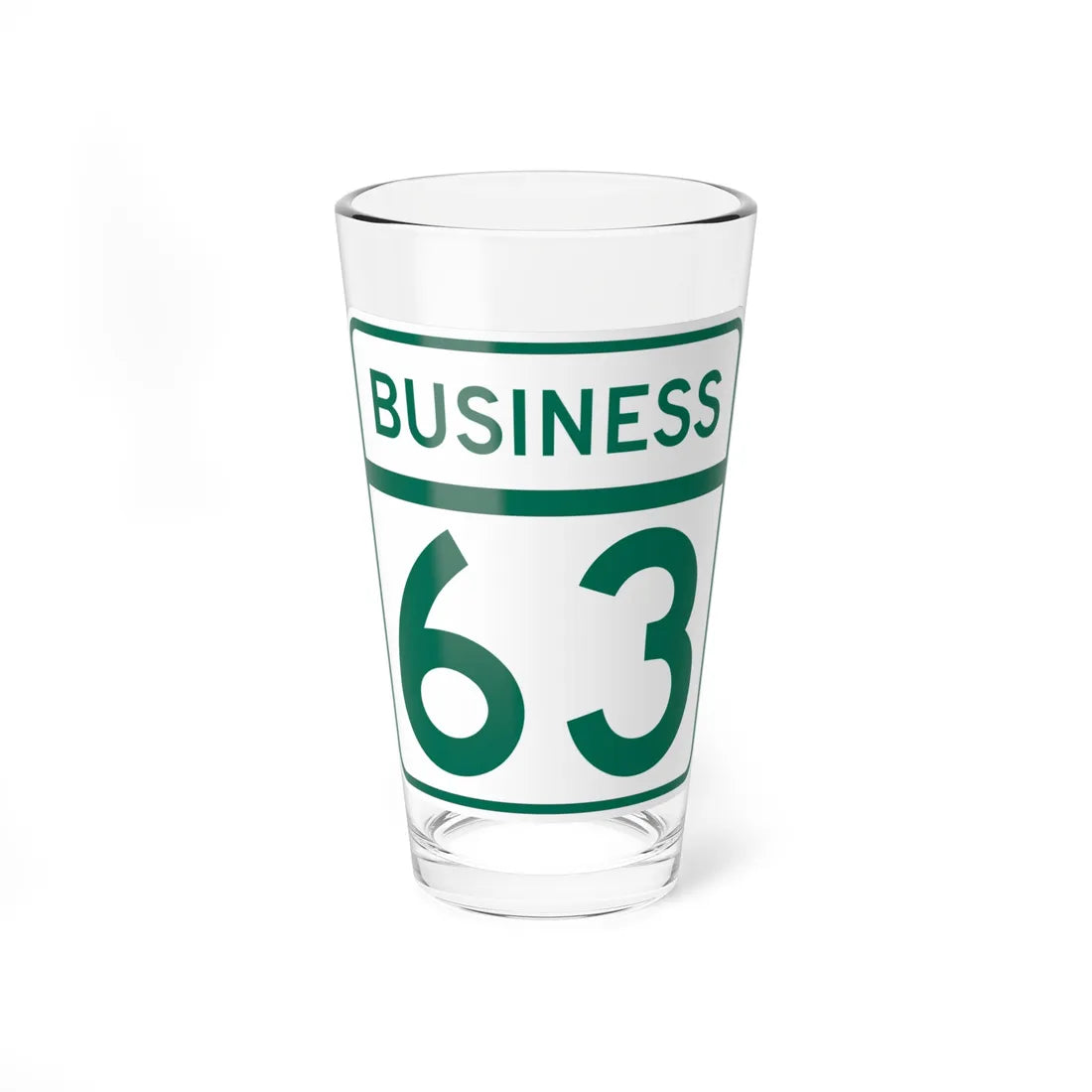 MD Route 63 Business (Maryland) (Road Sign) Pint Glass 16oz - Go Mug Yourself