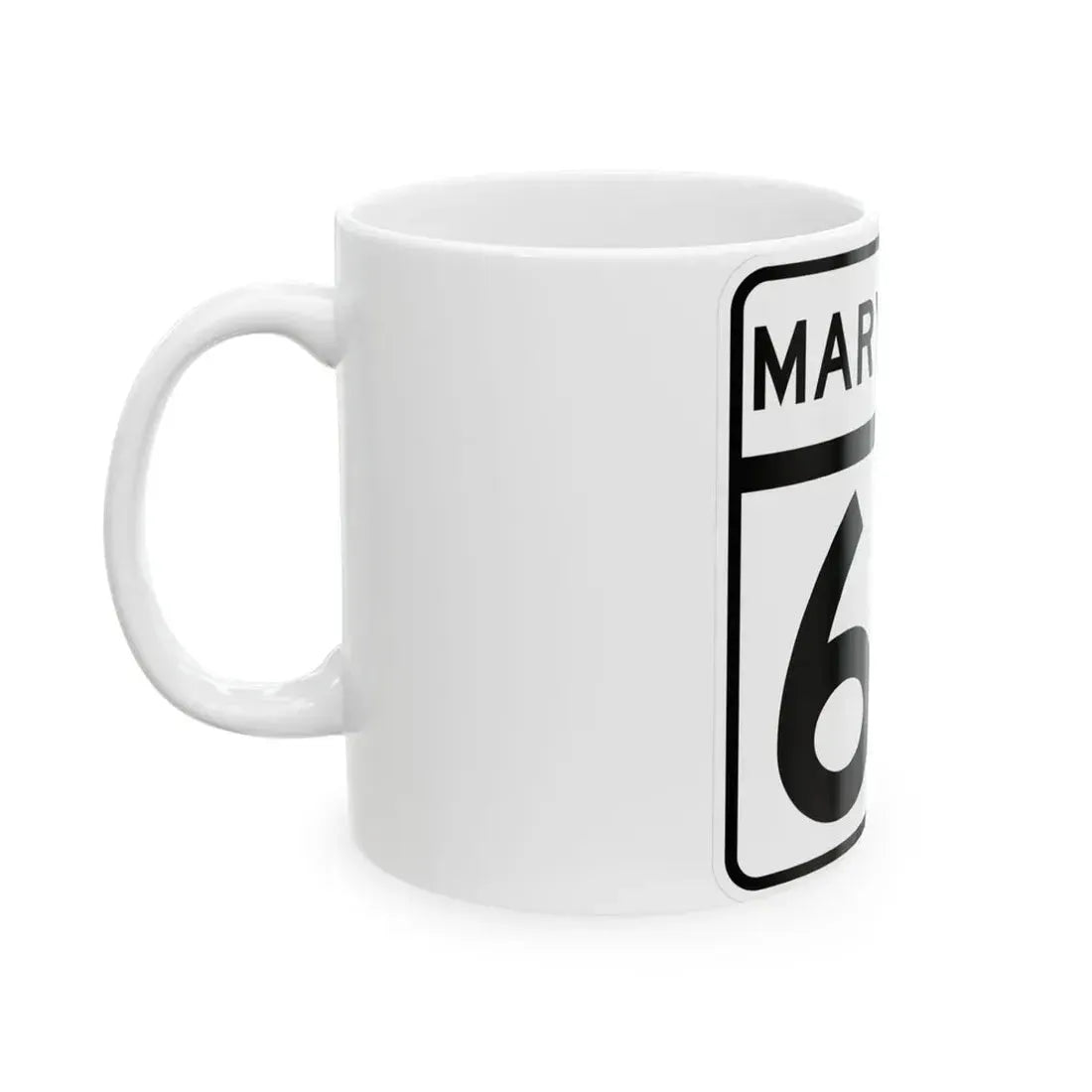 MD Route 63 (Maryland) (Road Sign) White Coffee Mug - Go Mug Yourself