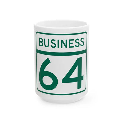 MD Route 64 Business (Maryland) (Road Sign) White Coffee Mug 15oz - Go Mug Yourself
