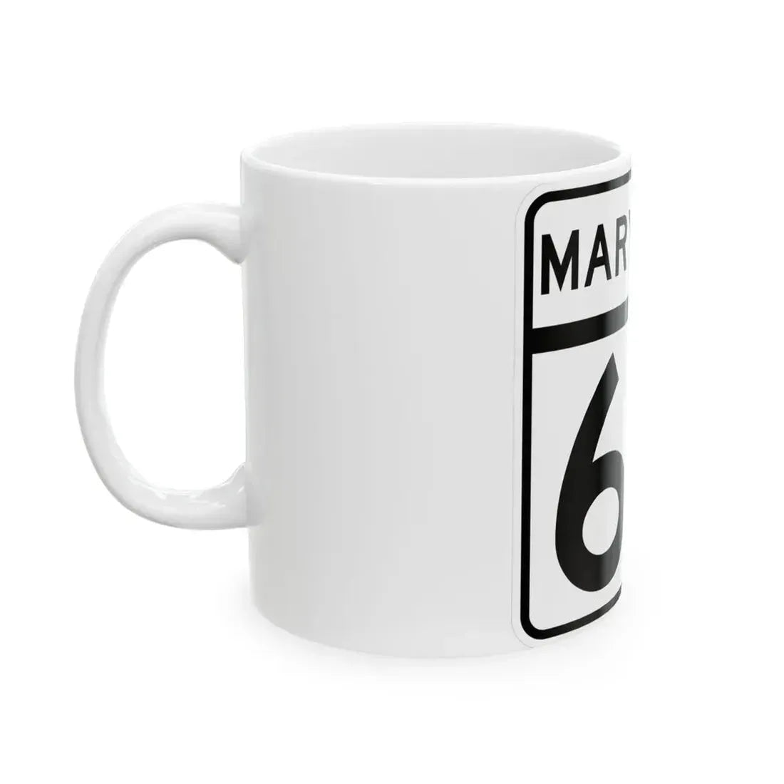 MD Route 64 (Maryland) (Road Sign) White Coffee Mug - Go Mug Yourself