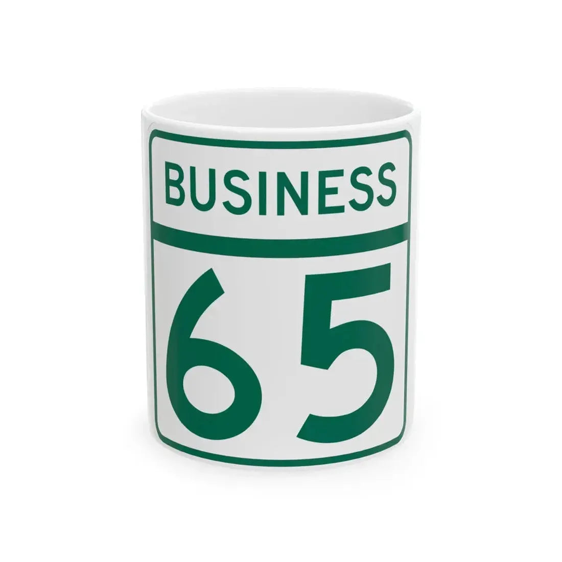 MD Route 65 Business (Maryland) (Road Sign) White Coffee Mug 11oz - Go Mug Yourself