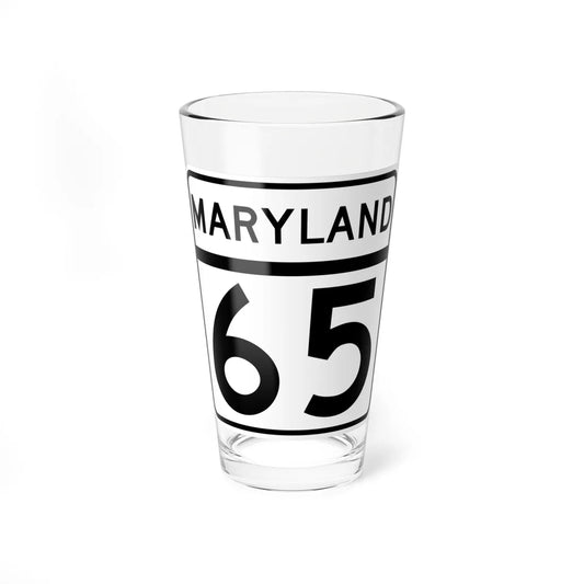 MD Route 65 (Maryland) (Road Sign) Pint Glass 16oz 16oz - Go Mug Yourself