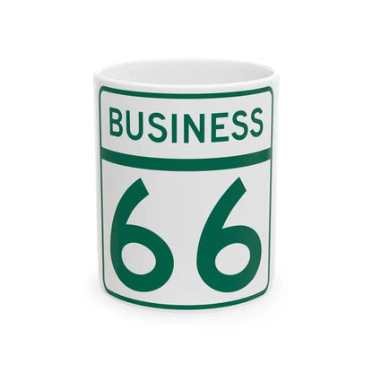 MD Route 66 Business (Maryland) (Road Sign) White Coffee Mug 11oz - Go Mug Yourself