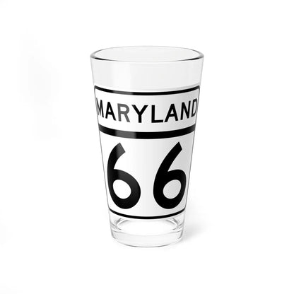 MD Route 66 (Maryland) (Road Sign) Pint Glass 16oz 16oz - Go Mug Yourself