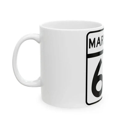 MD Route 66 (Maryland) (Road Sign) White Coffee Mug - Go Mug Yourself
