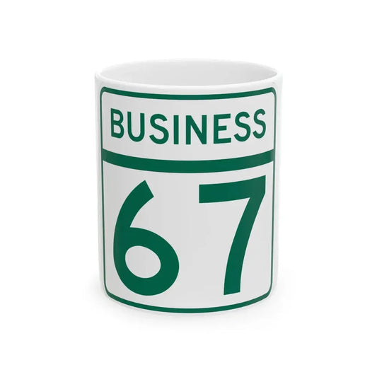 MD Route 67 Business (Maryland) (Road Sign) White Coffee Mug 11oz - Go Mug Yourself