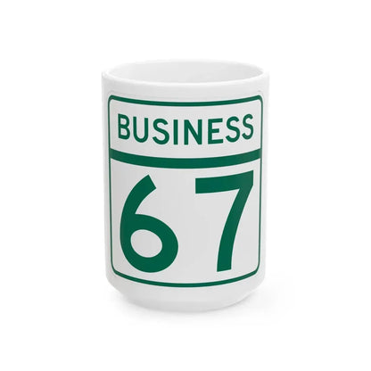 MD Route 67 Business (Maryland) (Road Sign) White Coffee Mug 15oz - Go Mug Yourself