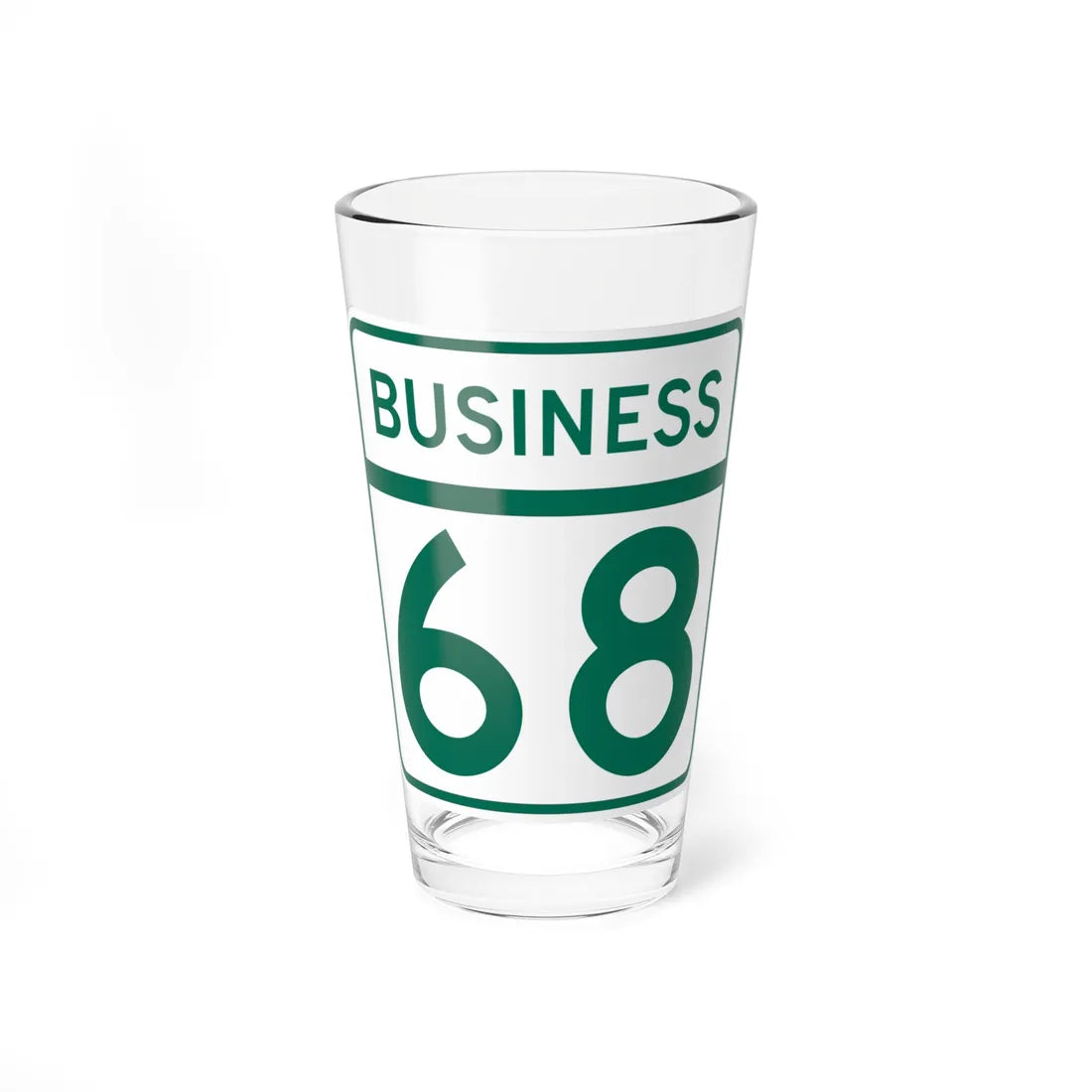 MD Route 68 Business (Maryland) (Road Sign) Pint Glass 16oz - Go Mug Yourself