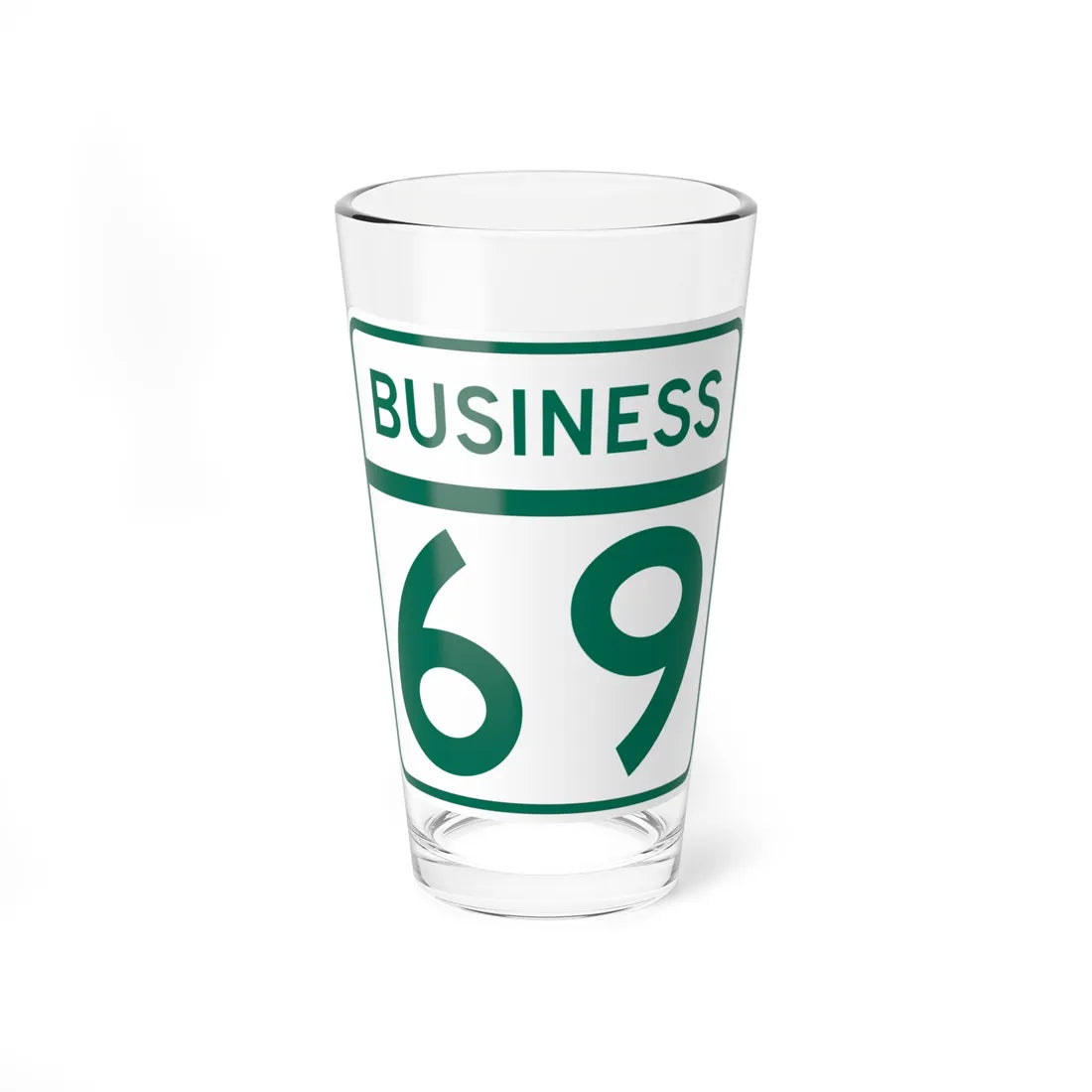 MD Route 69 Business (Maryland) (Road Sign) Pint Glass 16oz 16oz - Go Mug Yourself