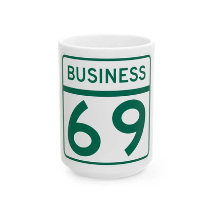 MD Route 69 Business (Maryland) (Road Sign) White Coffee Mug 15oz - Go Mug Yourself