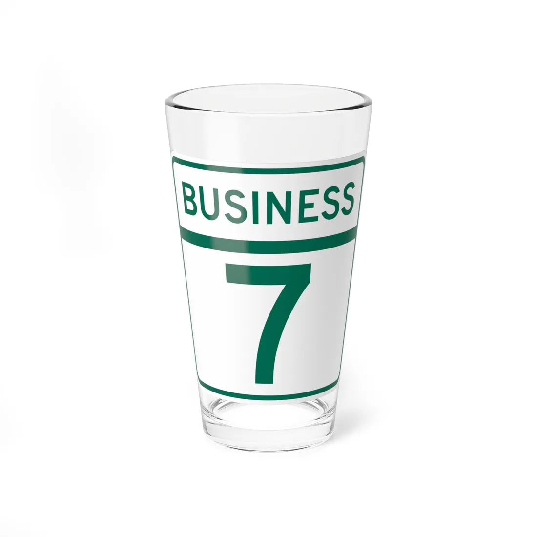MD Route 7 Business (Maryland) (Road Sign) Pint Glass 16oz 16oz - Go Mug Yourself