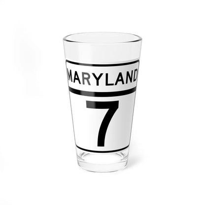 MD Route 7 (Maryland) (Road Sign) Pint Glass 16oz 16oz - Go Mug Yourself