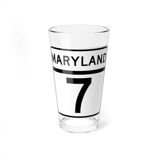 MD Route 7 (Maryland) (Road Sign) Pint Glass 16oz 16oz - Go Mug Yourself