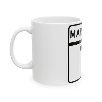 MD Route 7 (Maryland) (Road Sign) White Coffee Mug - Go Mug Yourself