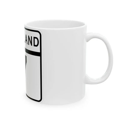 MD Route 7 (Maryland) (Road Sign) White Coffee Mug - Go Mug Yourself