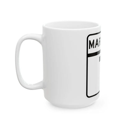 MD Route 7 (Maryland) (Road Sign) White Coffee Mug - Go Mug Yourself
